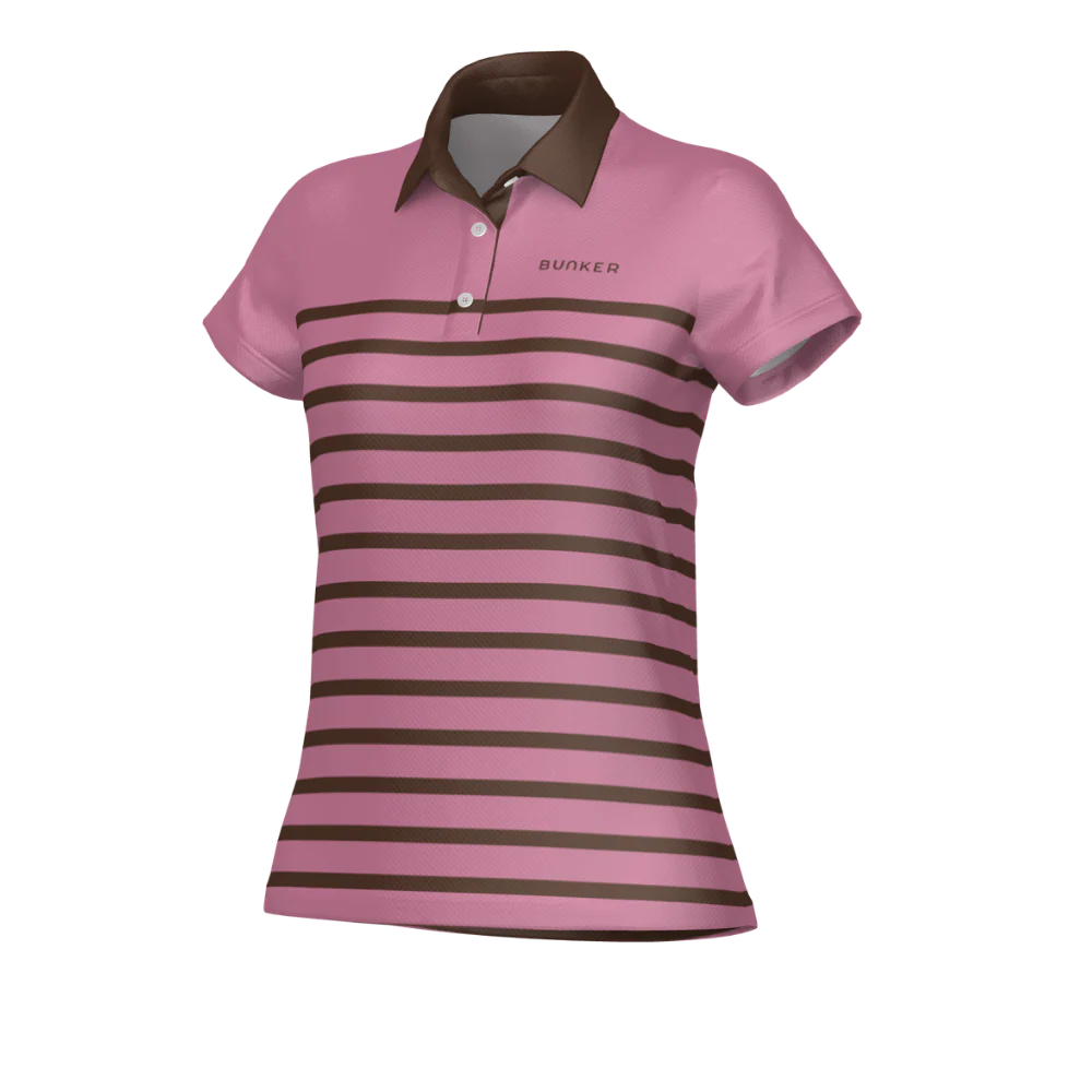 Aria Polo - Chocolate, Rose Pink - Image 3