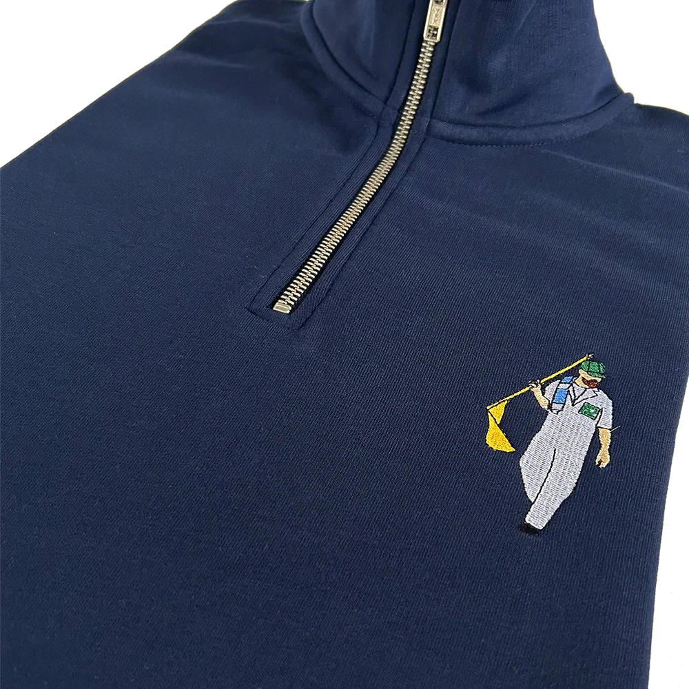 Augusta Organic Cotton 1/4 Zip - Navy - Image 2