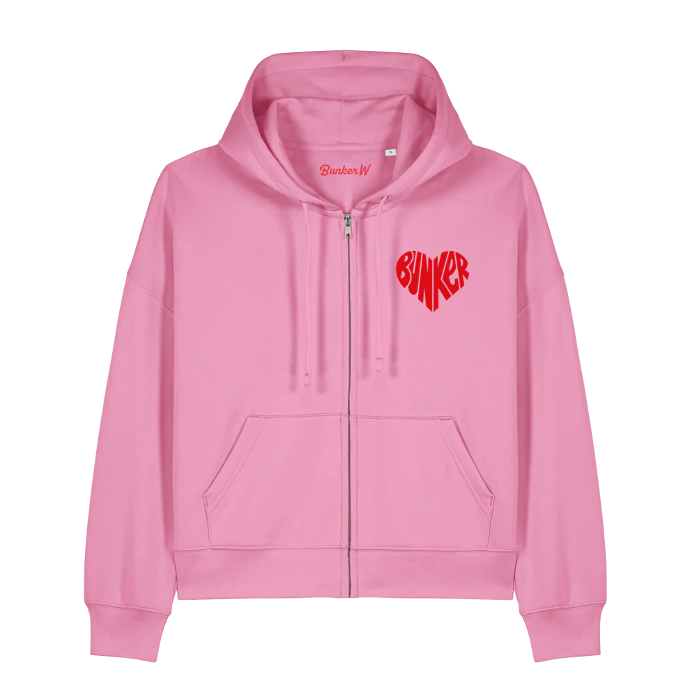 Heart Zip Through Hoodie