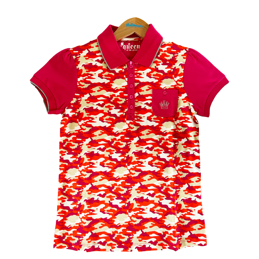 Camo Womens Polo Pink (Sample)