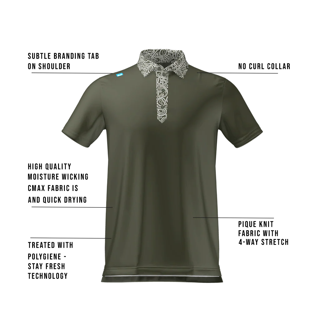 CMax Paisley Collar Polo - In Stock - Image 3