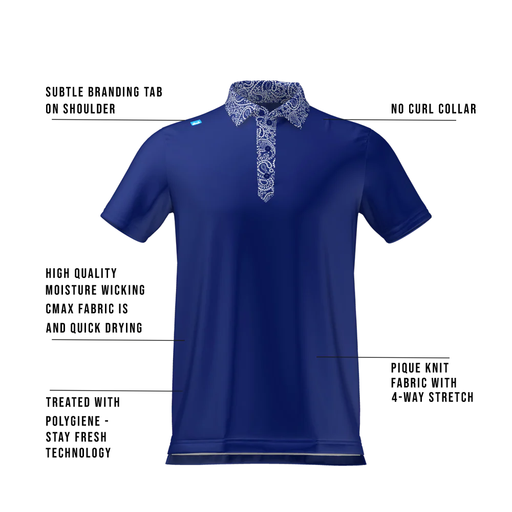 CMax Paisley Collar Polo - Image 3