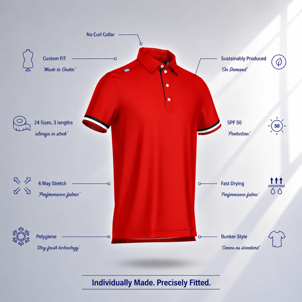 CMax Roller Polo - Red - Image 3