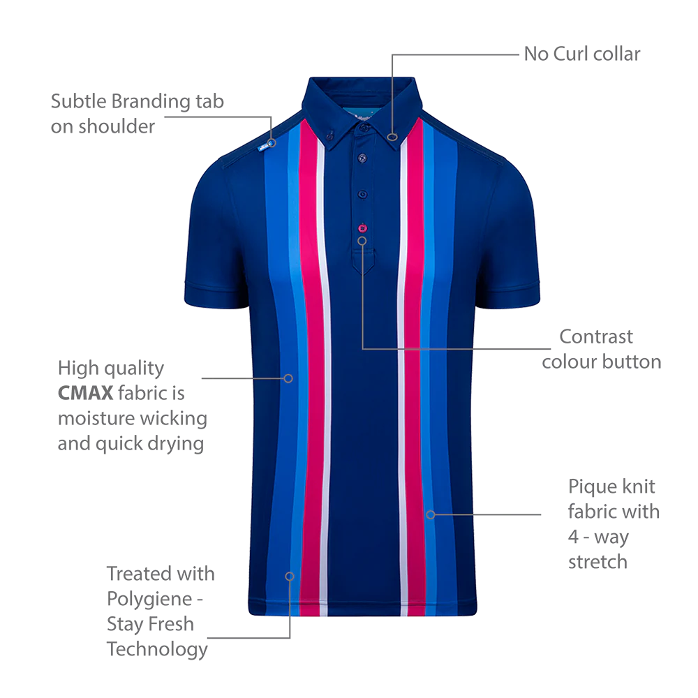 CMAX Vertical Stripe Polo - Image 2