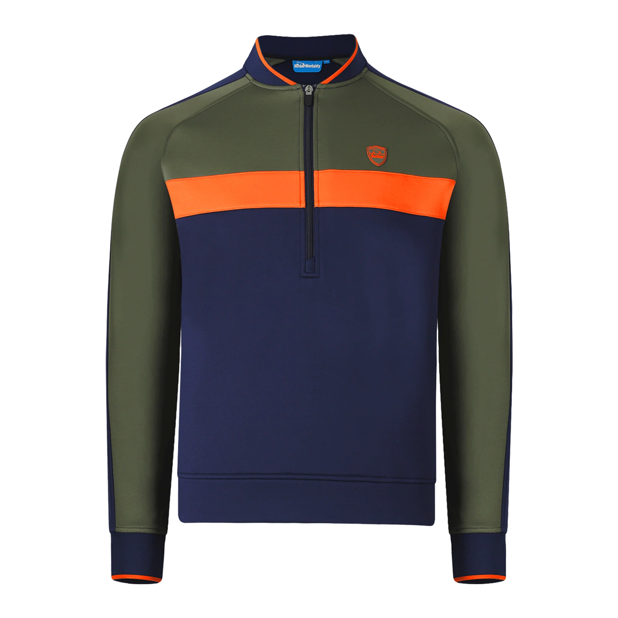 Colour Block Quarter Zip