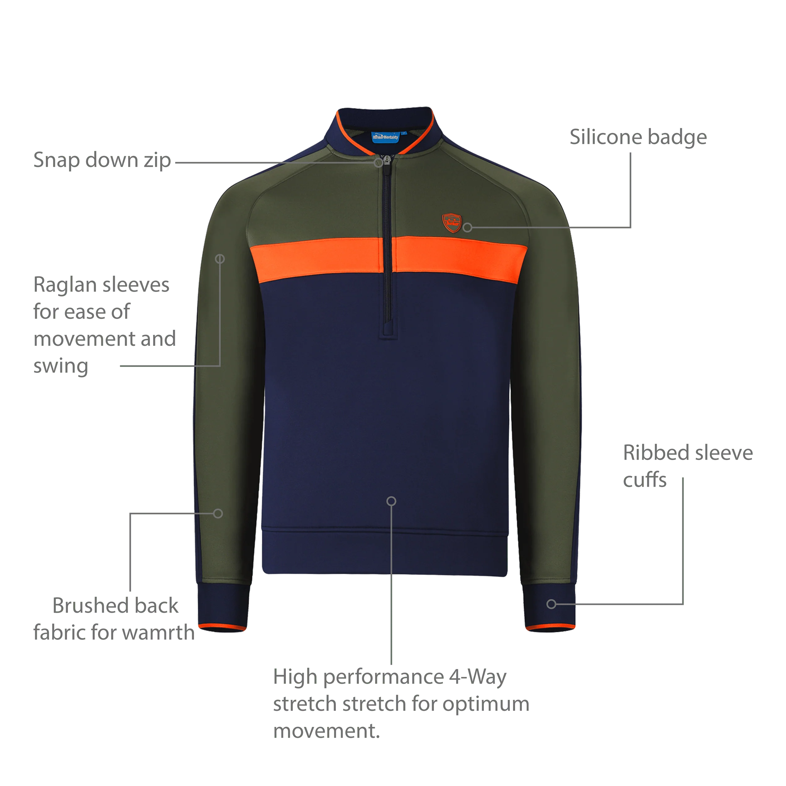 Colour Block Quarter Zip - Image 4