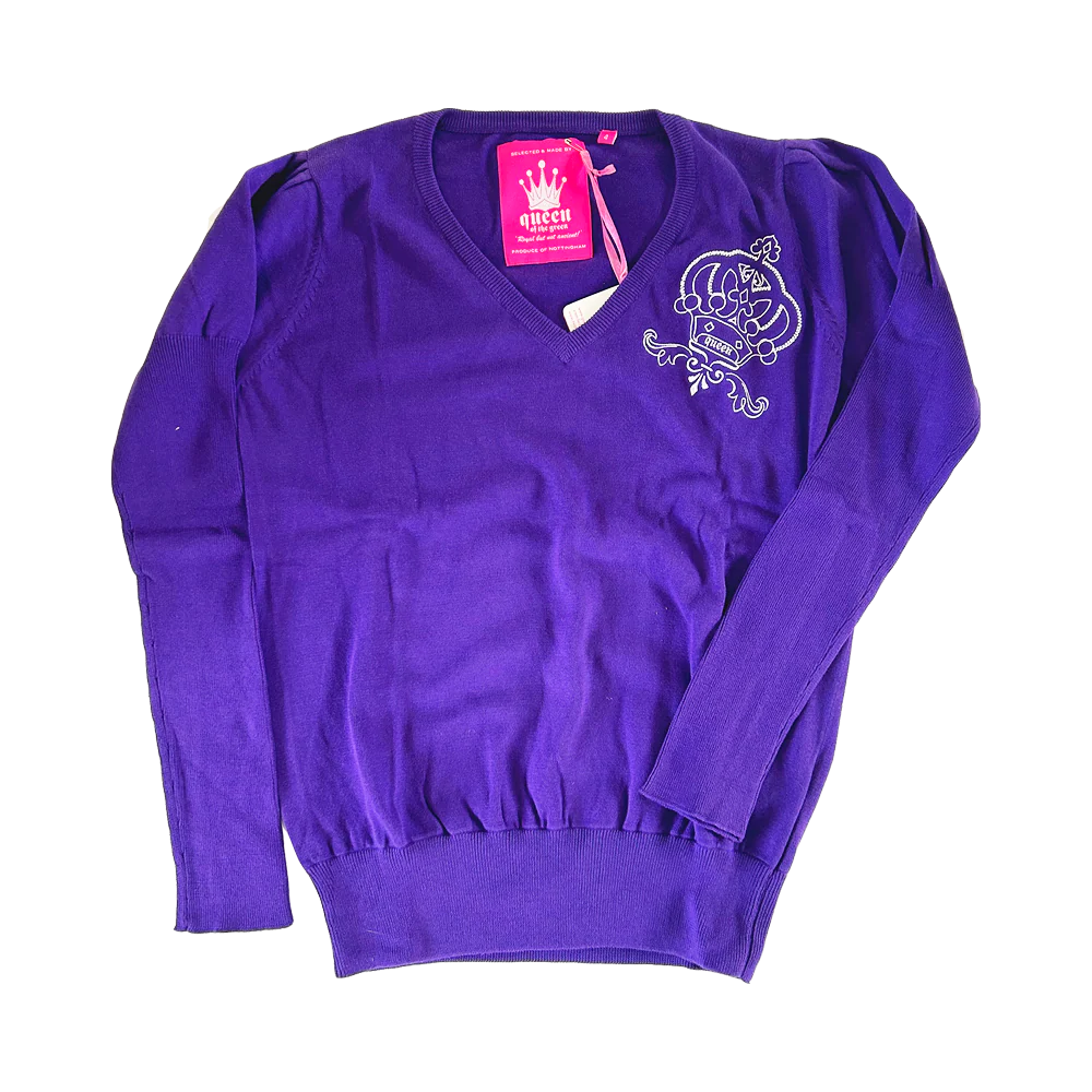 Crested V Sweater Purple (sample)
