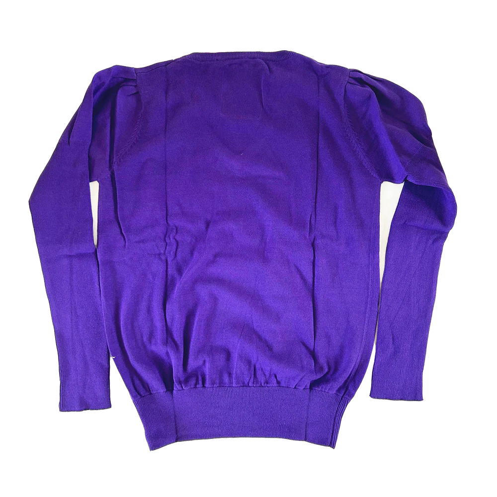 Crested V Sweater Purple (sample) - Image 2