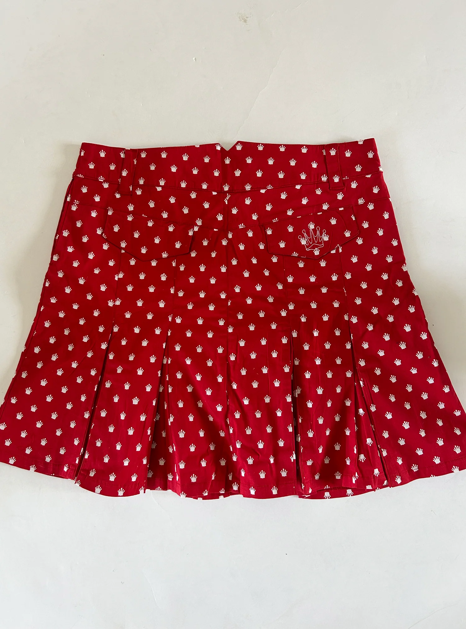 Crown Print Womens Golf Skort - Red (sample) - Image 2