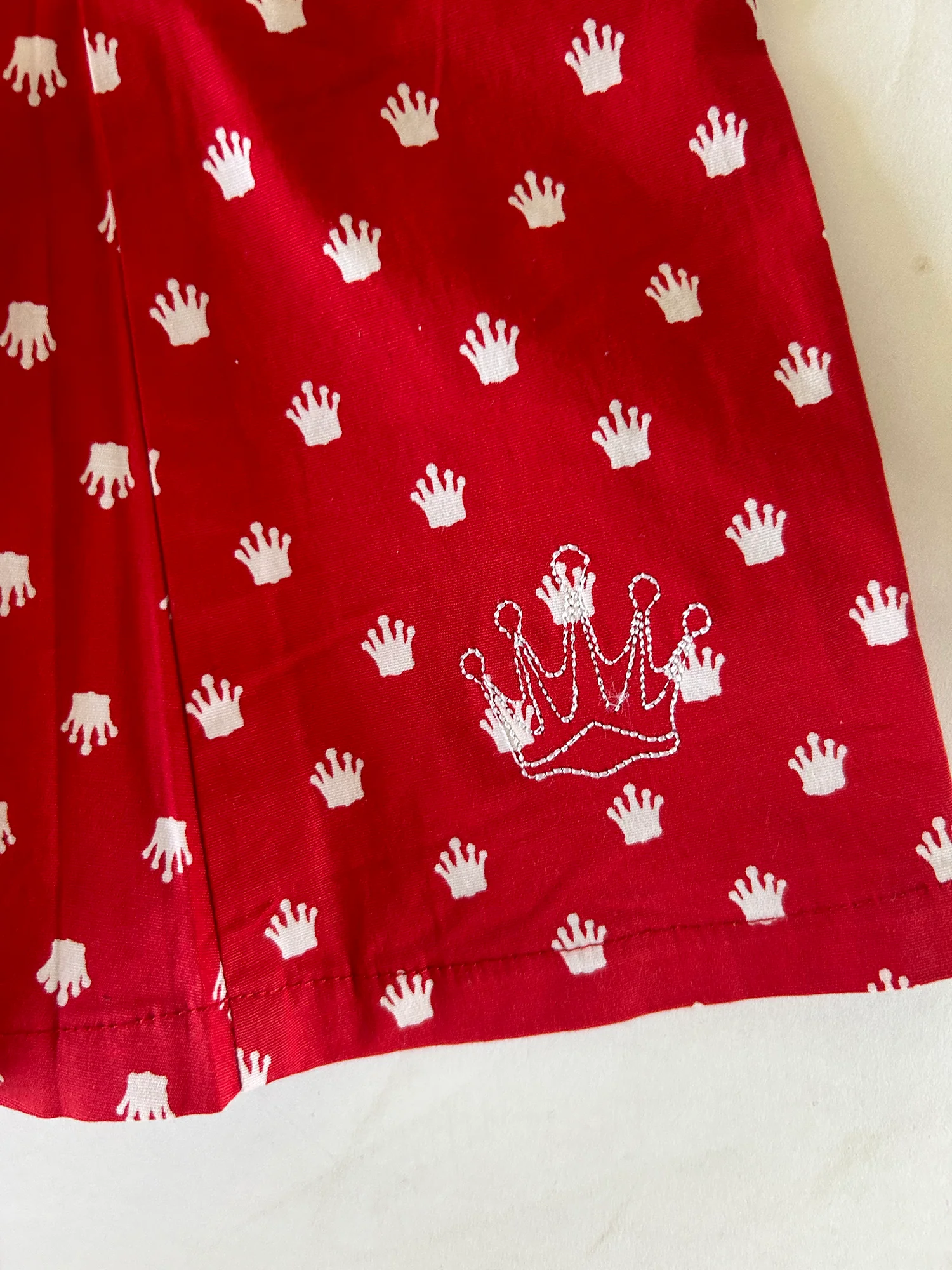 Crown Print Womens Golf Skort - Red (sample) - Image 3