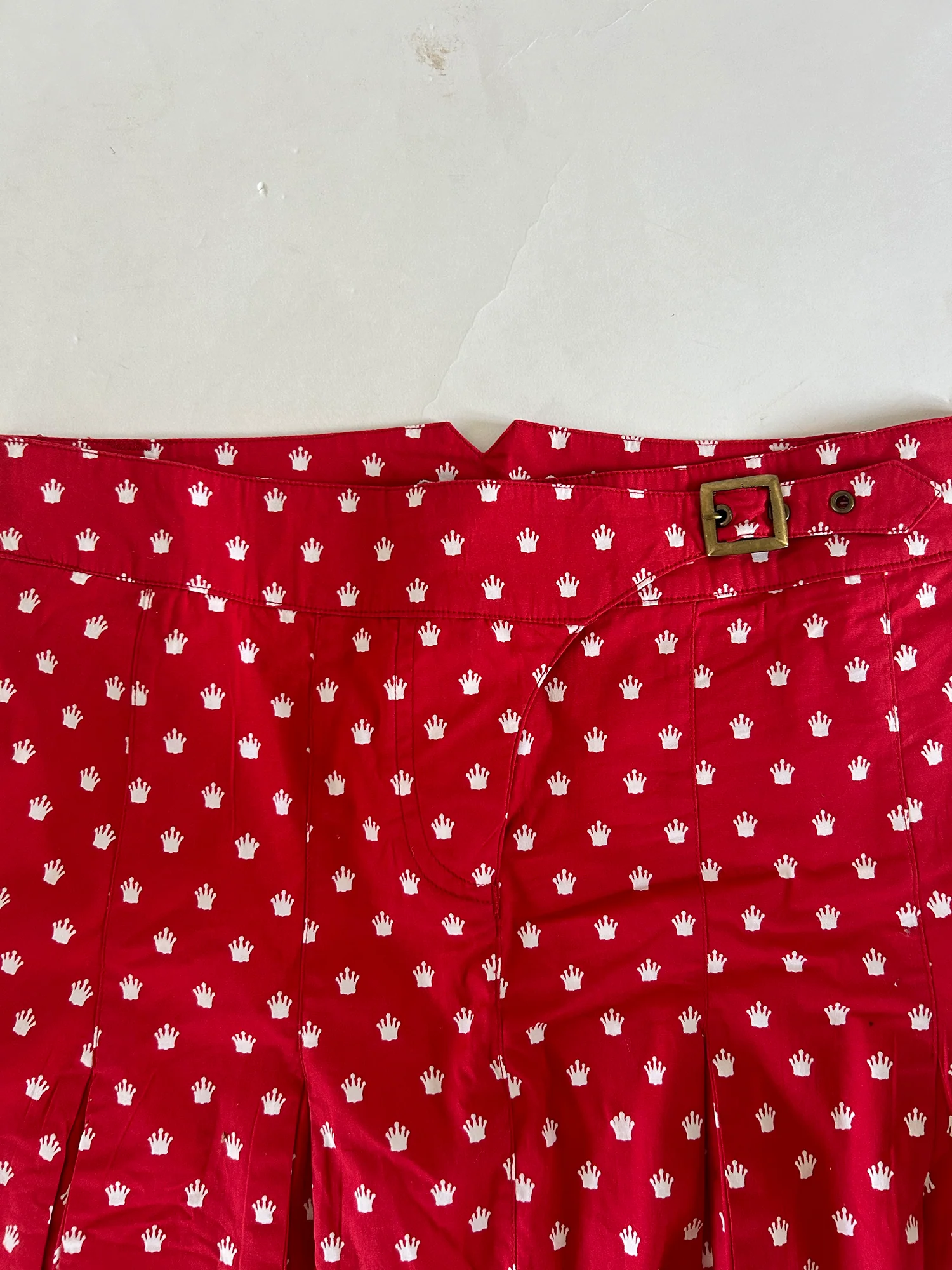 Crown Print Womens Golf Skort - Red (sample) - Image 4