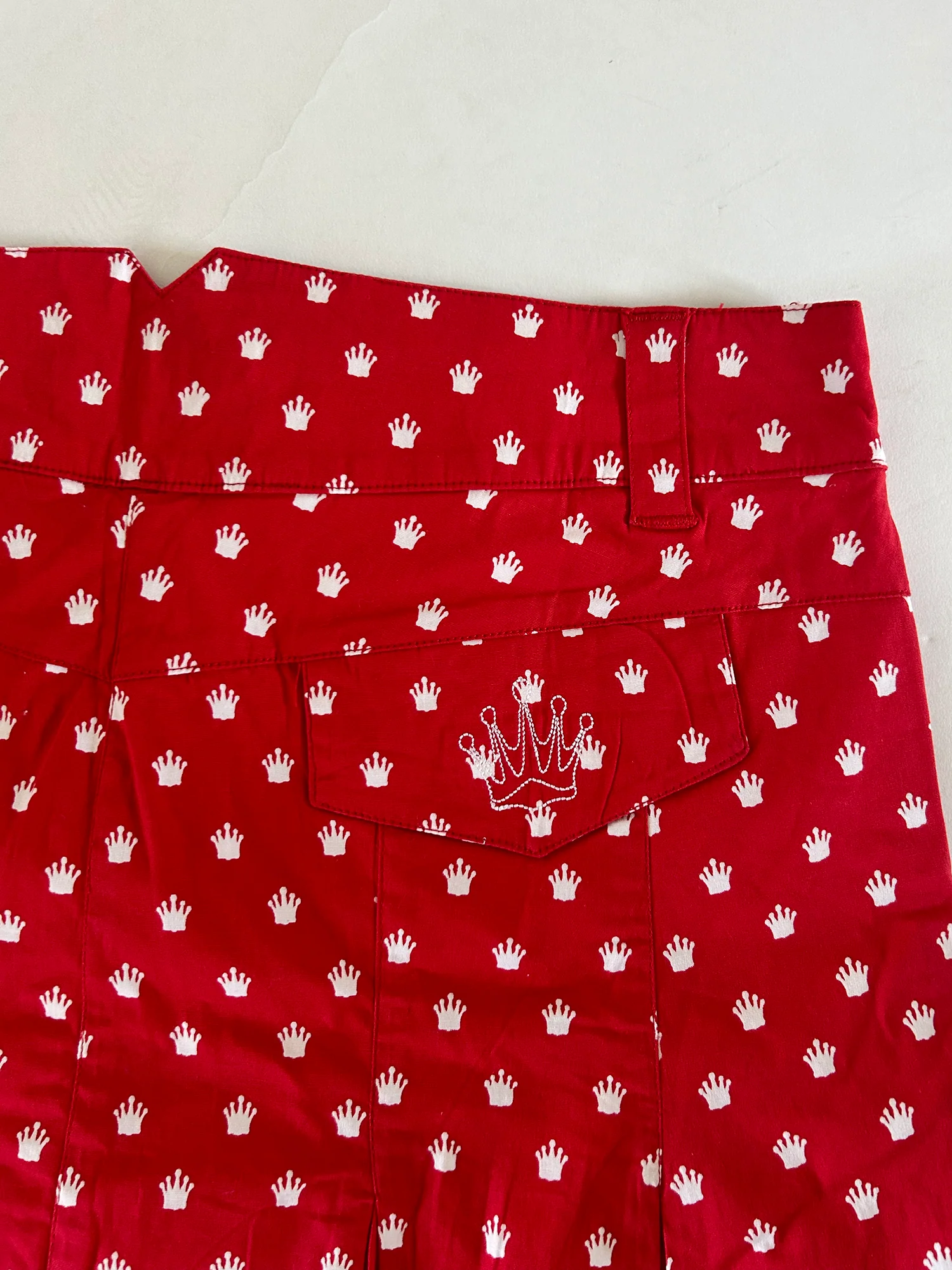 Crown Print Womens Golf Skort - Red (sample) - Image 5