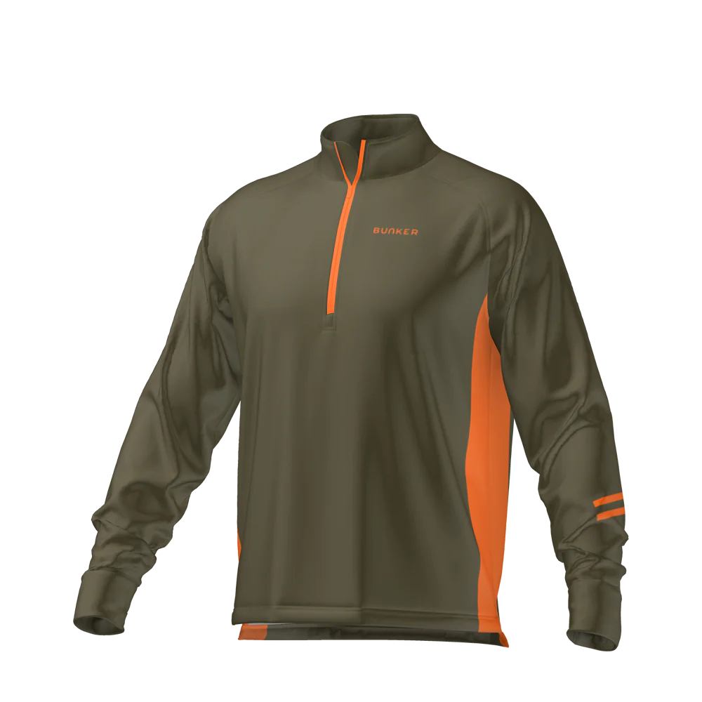 Edge Mid Layer - Khaki & Orange