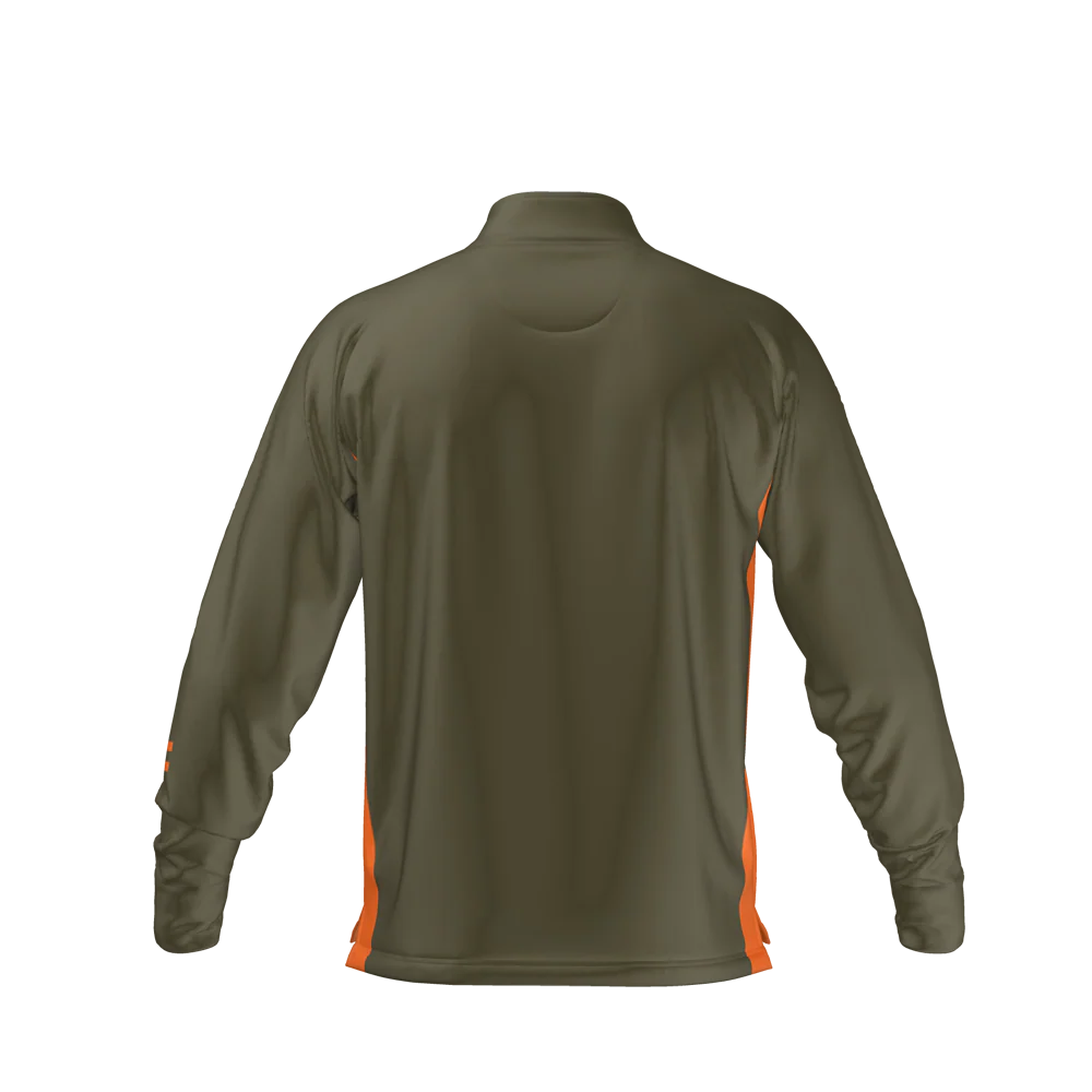 Edge Mid Layer - Khaki & Orange - Image 3