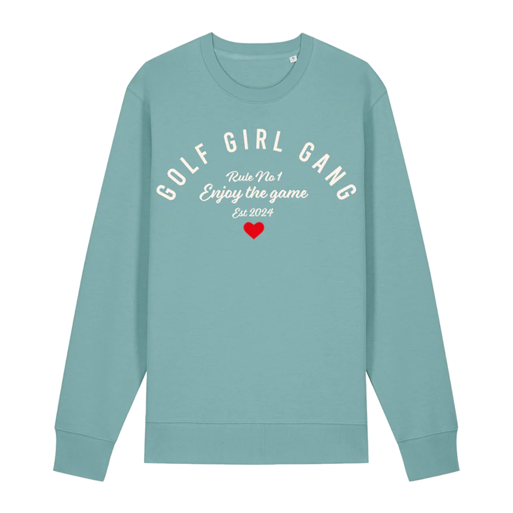 Bunker Woman Girl Gang Crest Sweatshirt Teal