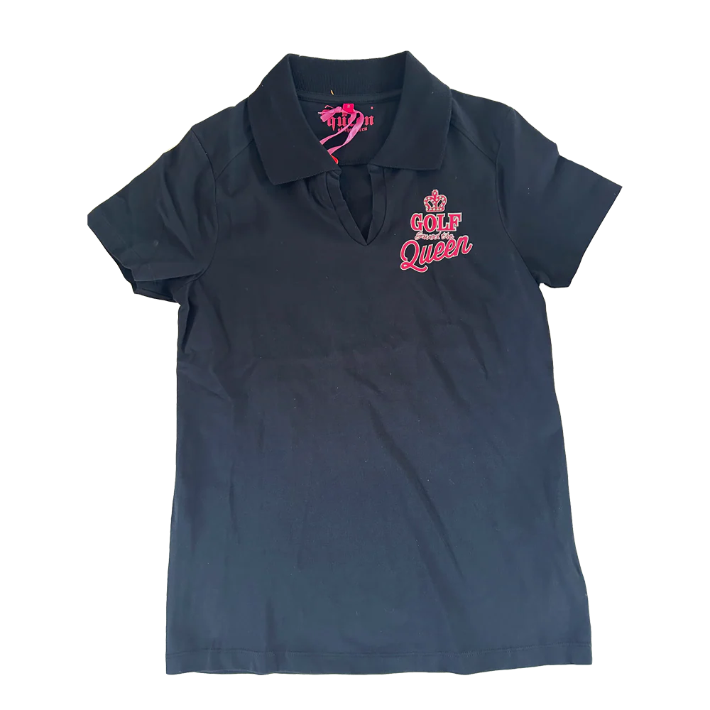 Golf Saved The Queen Polo - Black (sample)