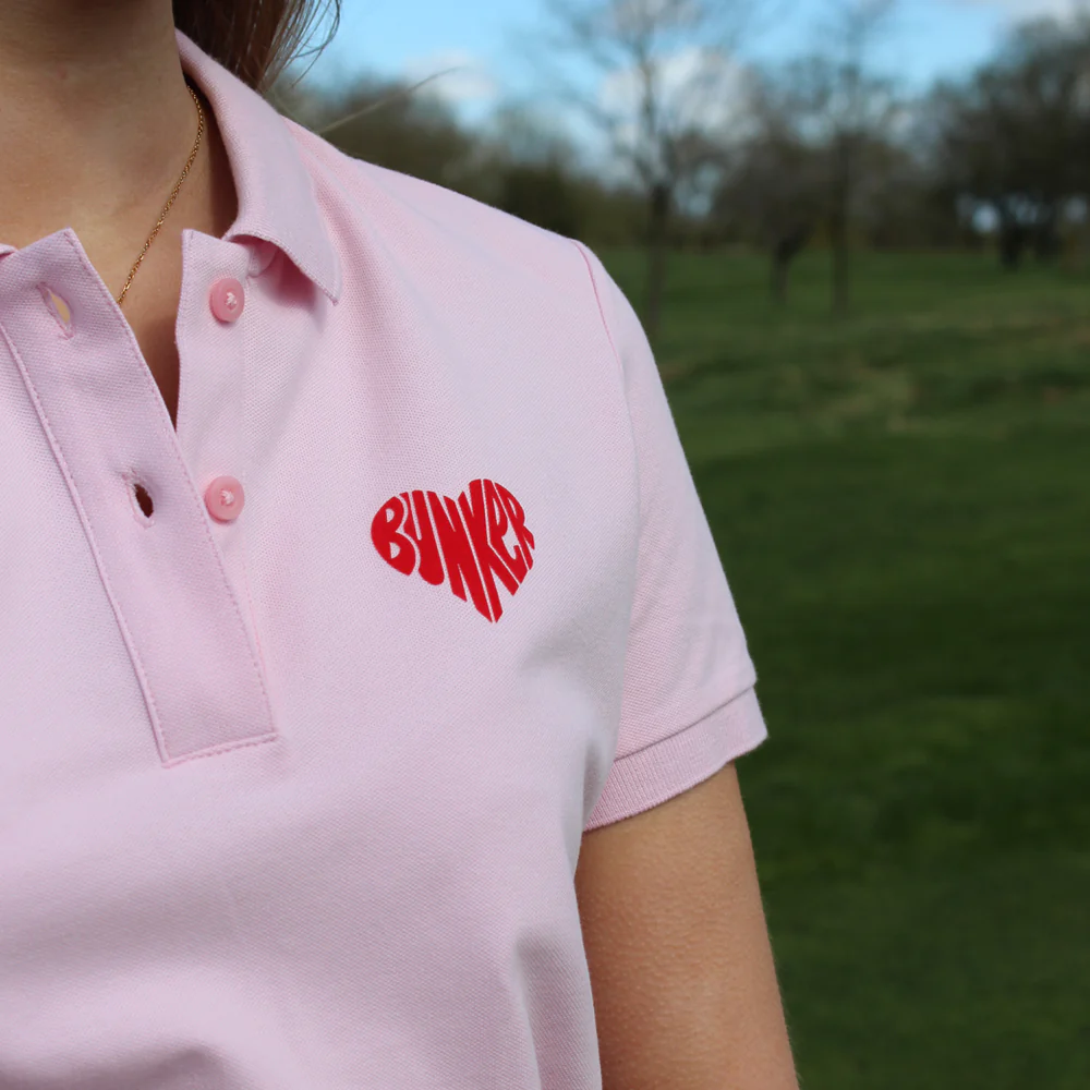 Heart Polo Shirt Pink - Image 3