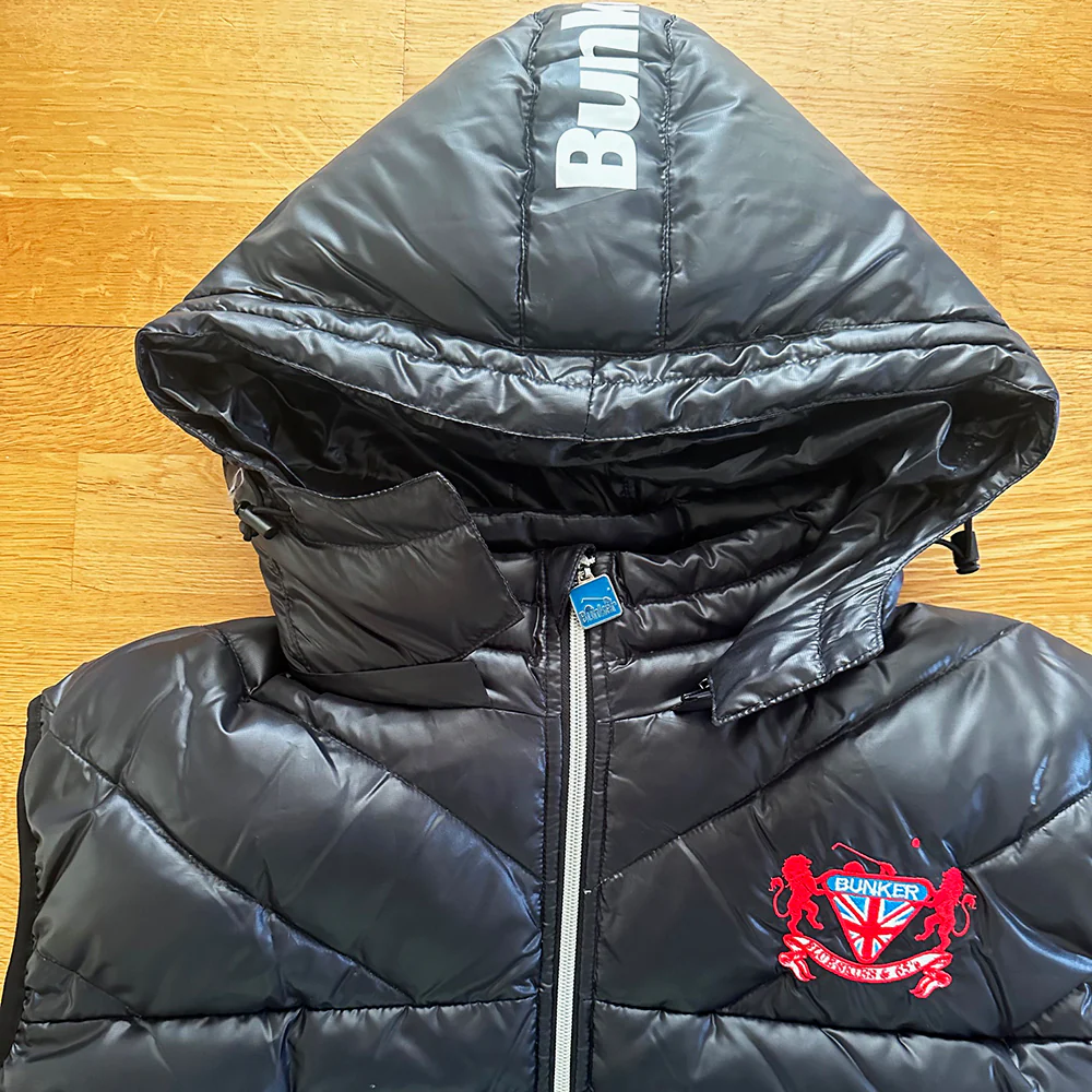 Hooded Puffer Caddy Gilet - Black - XS - (Sample) - Image 2