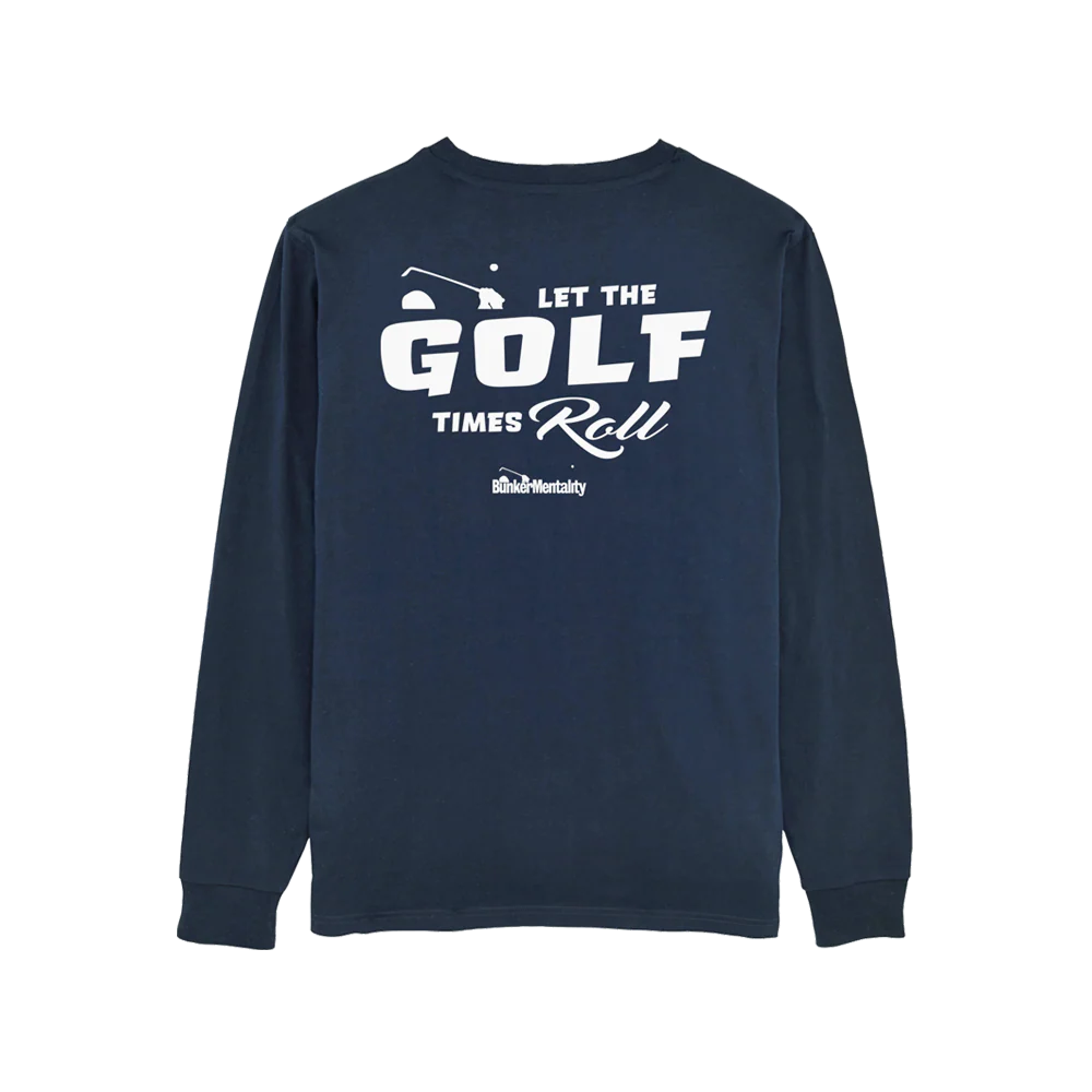 Golf Times Roll Long Sleeve T Shirt Navy
