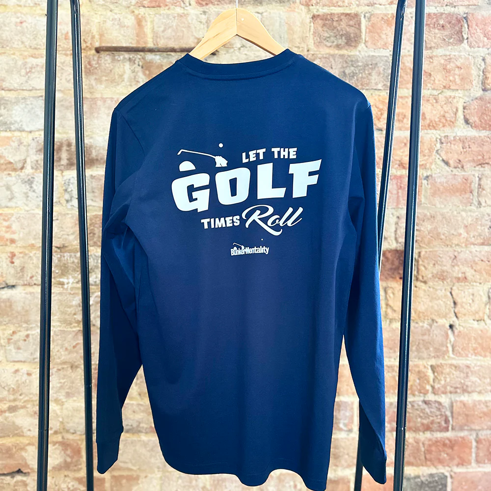 Golf Times Roll Long Sleeve T Shirt Navy - Image 3