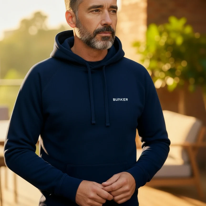 Logo Hoodie Navy - Image 3