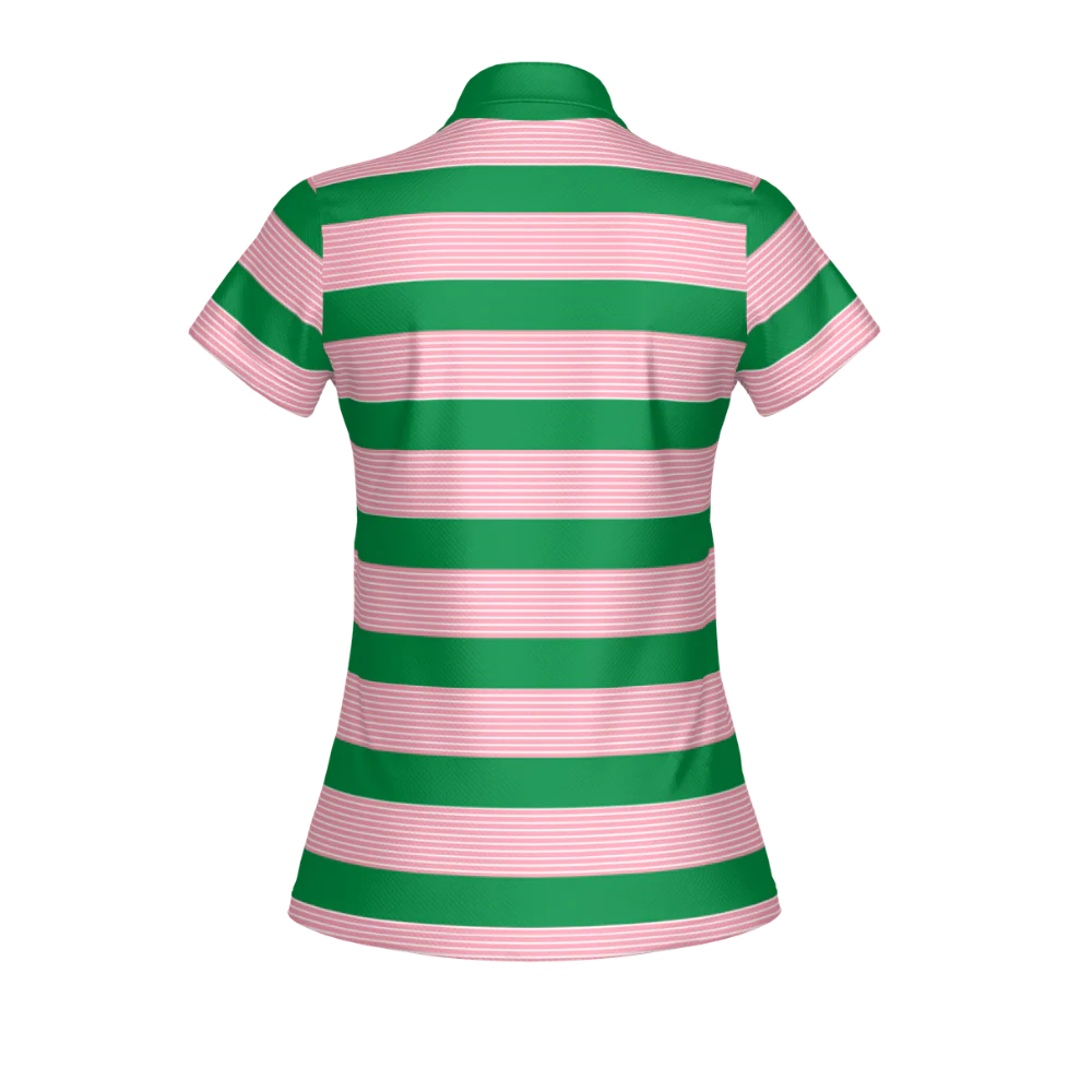 Lyra Polo - Green, Rose Pink - Image 3