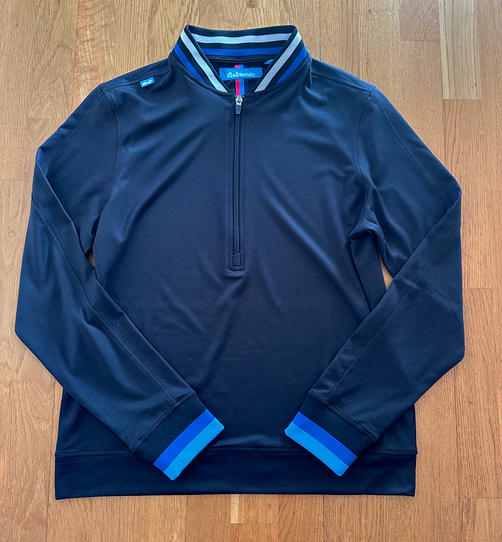 Mid Layer 1/4 zip - Black - M - (Sample)