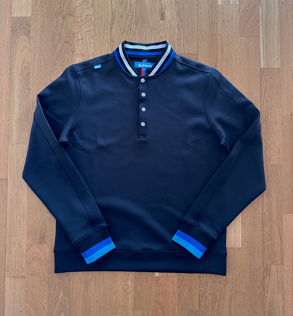 Mid Layer Popper 1/4 zip - Black - M - (Sample)