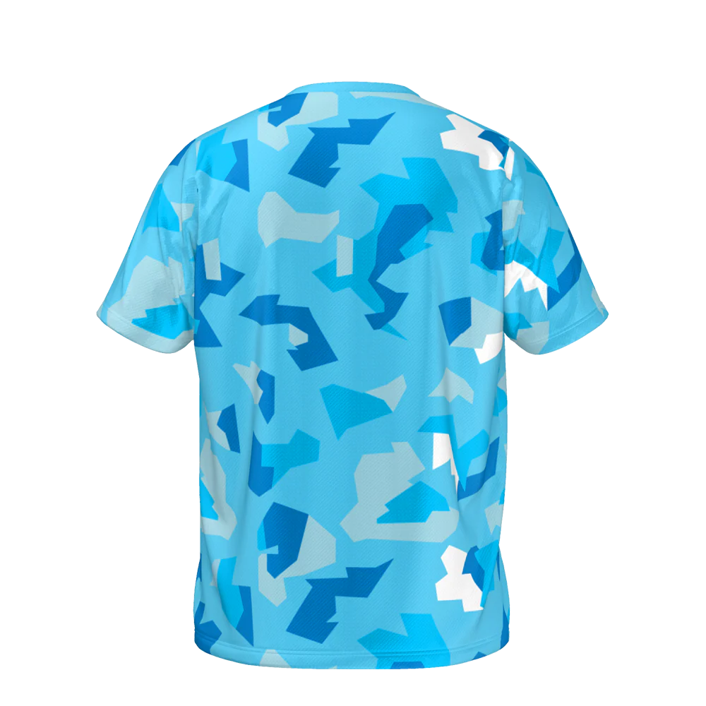 Padel Camo Tech Tee – Ice Blue - Image 9