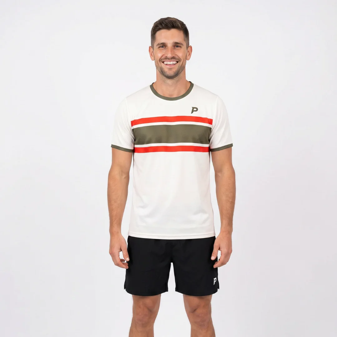 Padel Dash Tech Tee – Off White - Image 4