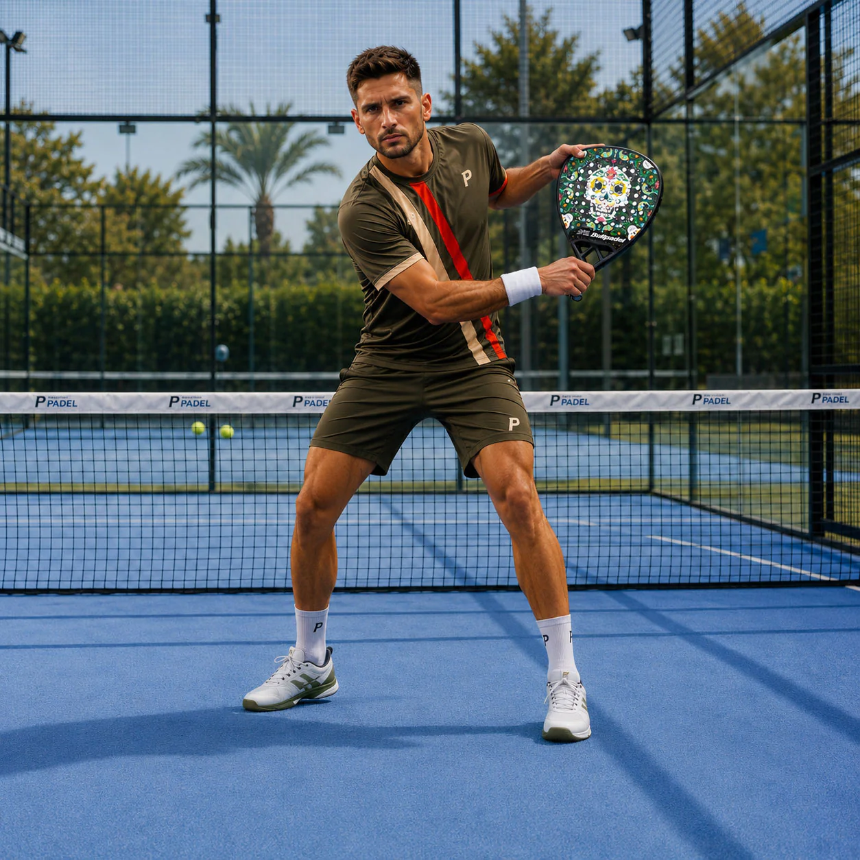 Padel Glide Tech Tee – Khaki - Image 2