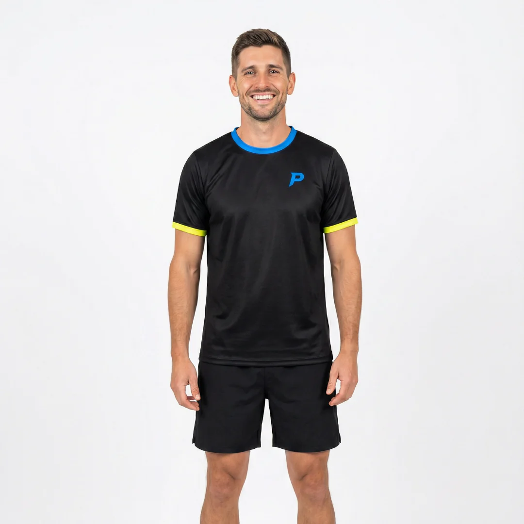 Padel Players Tech Tee – Black - Image 4