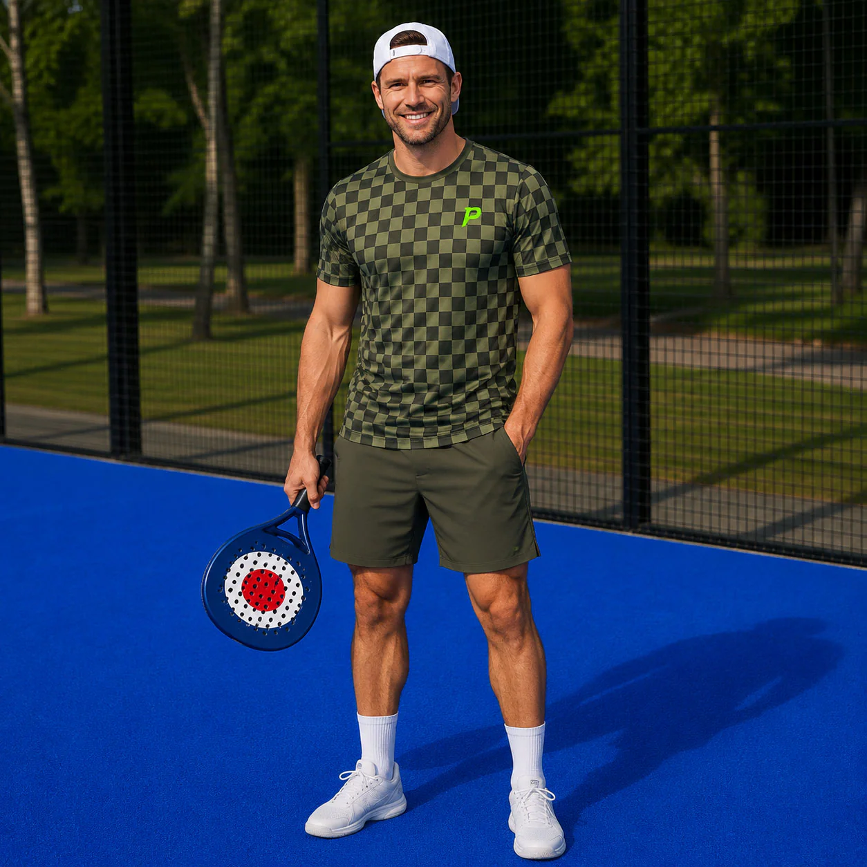 Padel Ripple Tech Tee – Khaki - Image 6