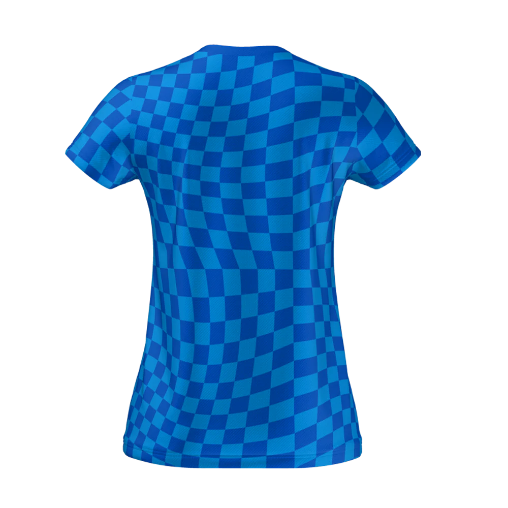 Padel Ripple Womens Tech Tee – Blue - Image 3
