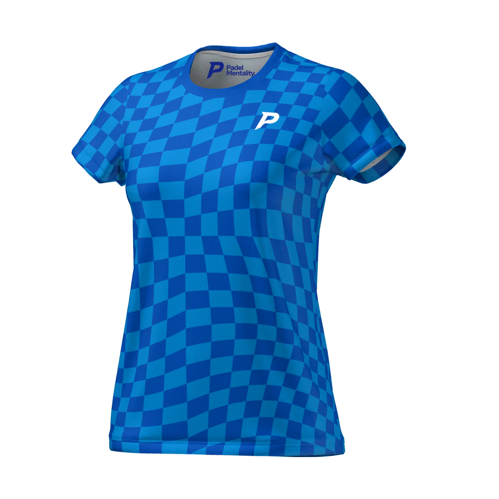 Padel Ripple Womens Tech Tee – Blue - Image 4