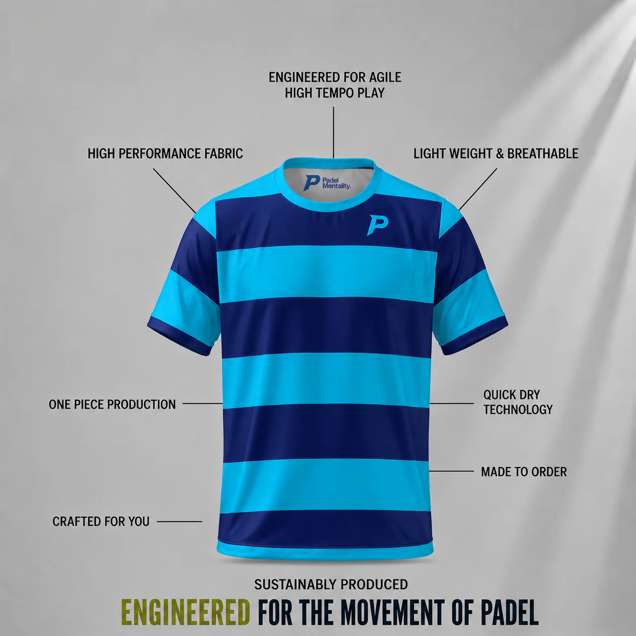 Padel Rove Tech Tee – Blues - Image 3