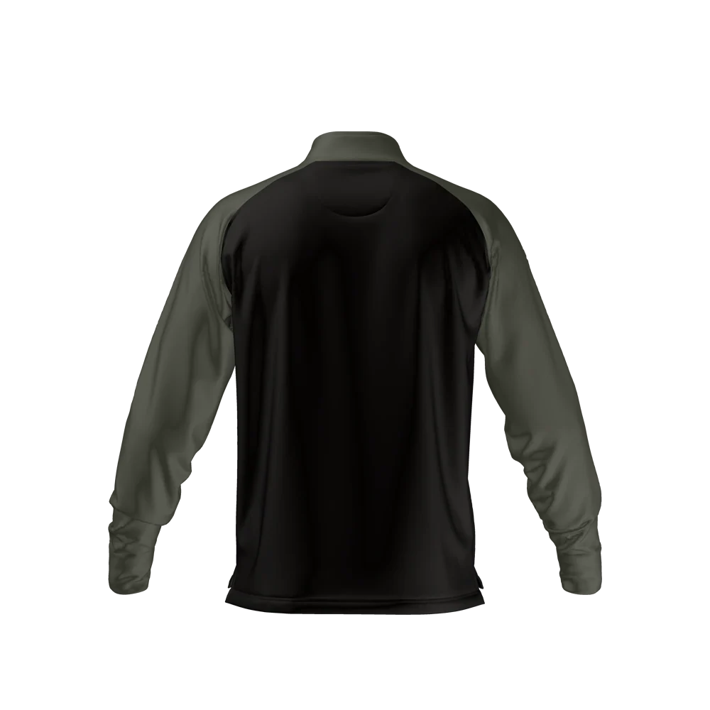 Rocco Mid Layer – Khaki & Orange - Image 4