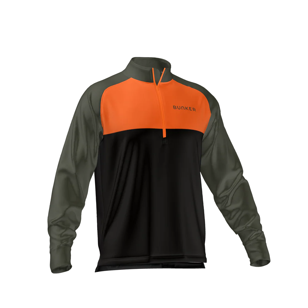 Rocco Mid Layer – Khaki & Orange - Image 5