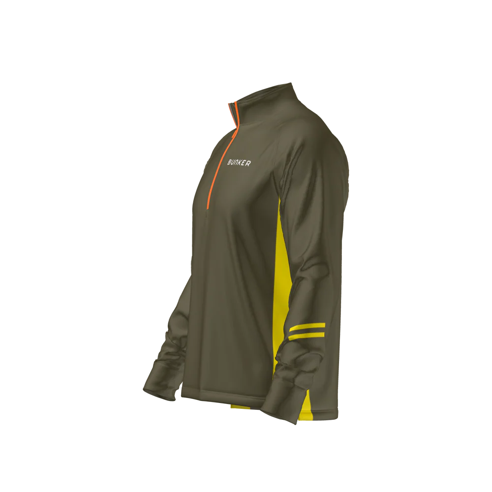Edge Mid Layer - Khaki & Lemon Lime - Image 2