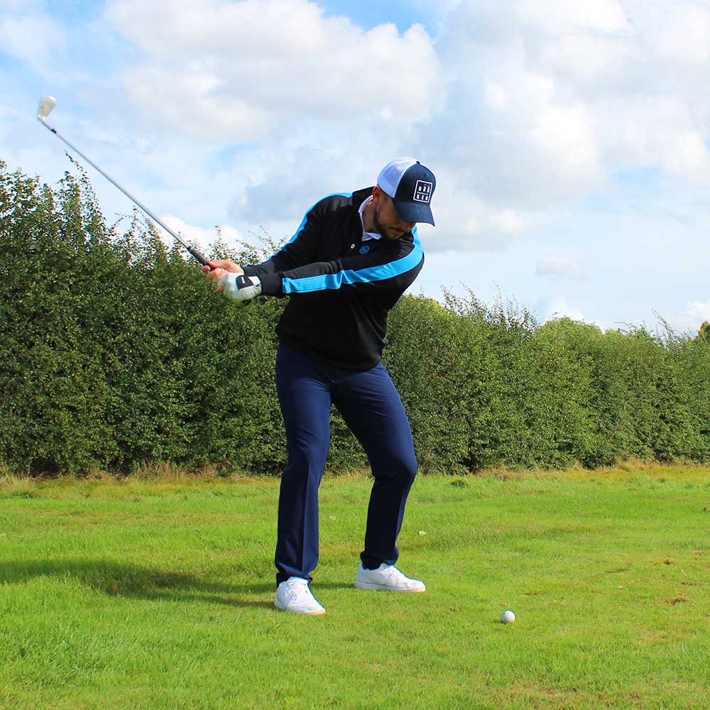 Tri Colour Quarter Zip with Stripe Black - Image 3